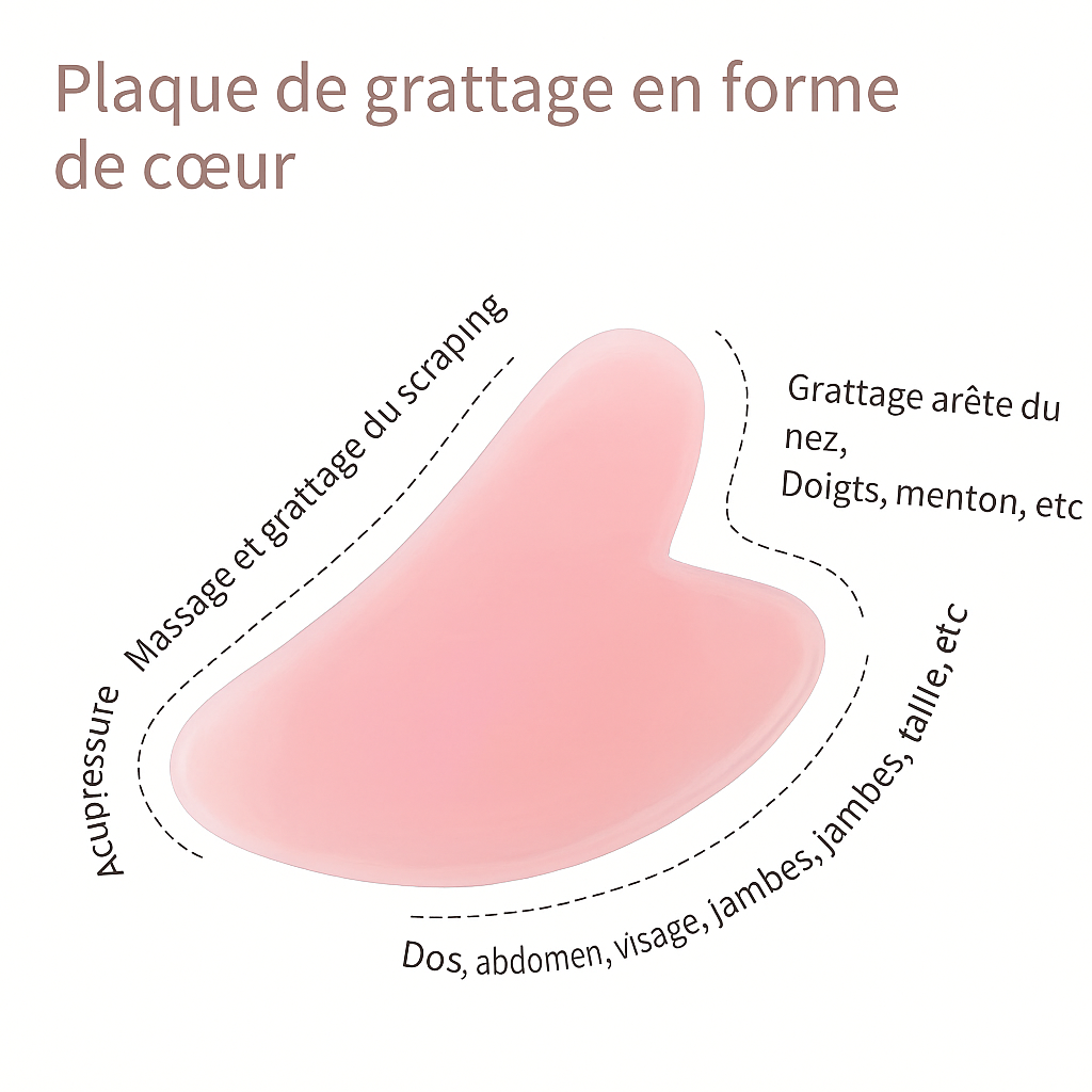 Roller Visage en Quartz Rose Naturel, L’outil beauté anti-âge 2 en 1 pour une peau éclatante et sans poches"