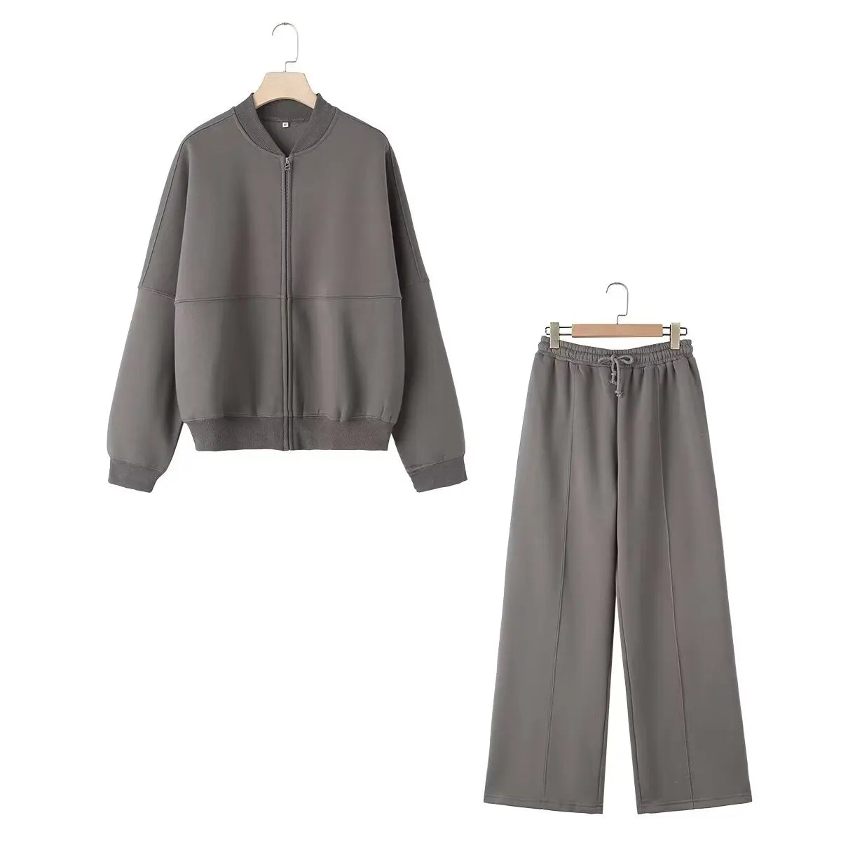 ✨ Ensemble Femme 2 Pièces – Veste Bomber & Pantalon Chic 🔥