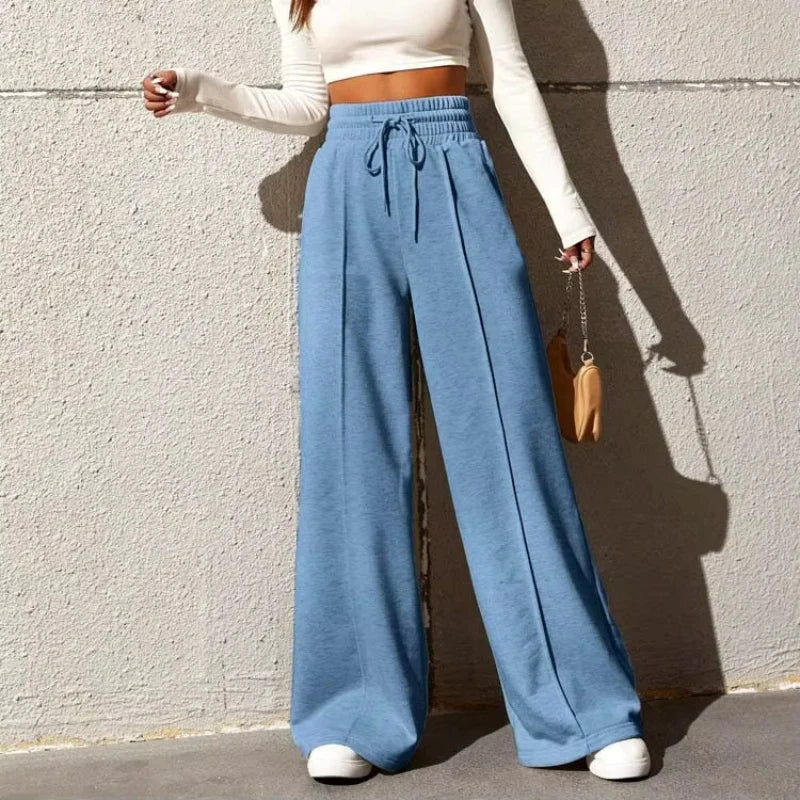 Pantalons Femme — Coupe Droite, Large et Confortable, Idéal pour le Sport, la Danse et les Loisirs Outdoor